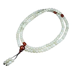 Superb Chinese Hetian Jade Beads Bracelet