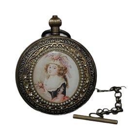 Vintage Copper Mechanical Pocket Watch