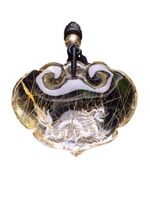 Beautiful Rutilated Quartz Carved Ruyi Pendant