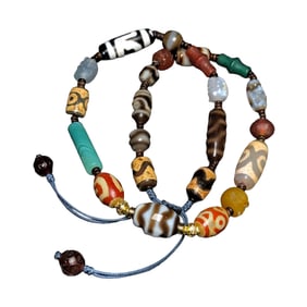 Tibetan DZI Agate Beads Necklace
