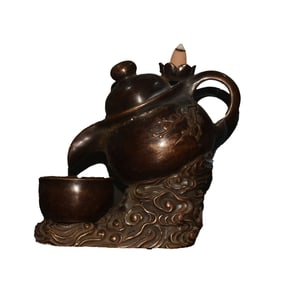Vintage Chinese Copper Backflow Incense