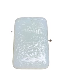 Superb Chinese Hetian Jade Low Relief Kids Pendant