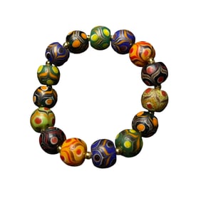 Hand Woven Beautiful Peking Glass Beads Bracelet