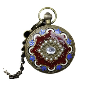 Vintage Copper Mechanical Pocket Watch
