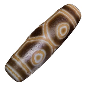 Old Tibetan 4 Eye DZI Agate Lucky Pendant