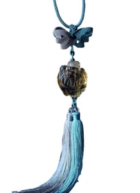 Beautiful Crystal Carved Dragon Turtle Pendant