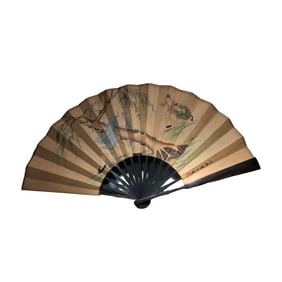 Chinese Watercolour On Xuan Paper Figure Painting Fan