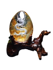 Beautiful Crystal Inner Carving Fortune Dragon Statue