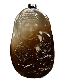 Beautiful Crystal Carved Buddha Pendant