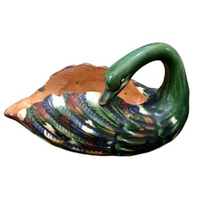 Chinese Tang San Cai Swan Shape Porcelain Writing-Brush Washer