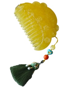 Beautiful Beeswax Carved Comb Pendant