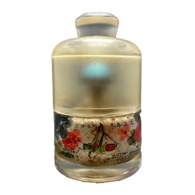 Old Chinese Peking Glass Inside Painting Locust Design Snuff Bottle w Lid