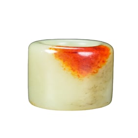 Old Chinese Hetian Jade Thumb Ring