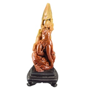 Chinese Shoushan Stone Statue - Nuwa Mends the Sky