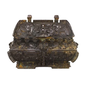 Chinese Bronze Double Ears Wine Container - Li Fang Yi