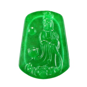 Green Jade Kwan-yin Pendant