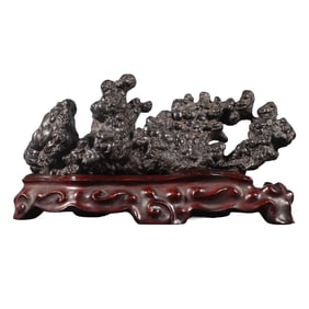 Vintage Lingbi Stone Mountain Shape Statue