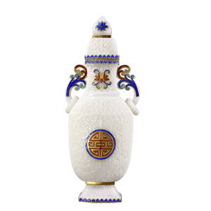 Superb Chinese White Hetian Jade Vase