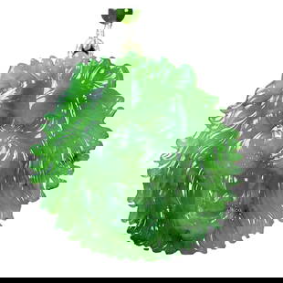 Chinese Natural Green Hetian Jade Carved Fortune Lion Pendant: Chinese Natural Green Hetian Jade Carved Fortune Lion PendantDimension: 49.2 x 50.4 x 12.4 (mm)1.94 x 1.98 x 0.49 (inches) Weight: 0.10 lbs/ 46.9 g