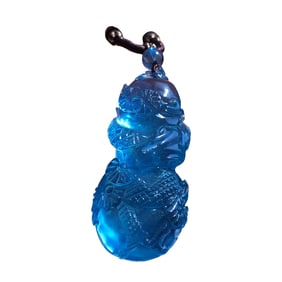 Beautiful Natural Aquamarine Carved Snake Pendant