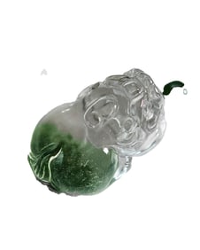 Beautiful Green Crystal Carved Fortune Pixiu Pendant