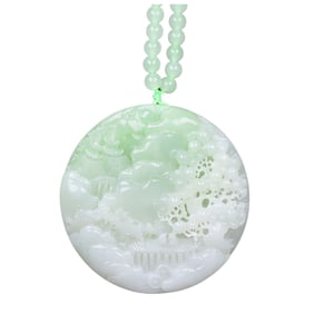 Superb Chinese Hetian Jade Carved Sages Meetin Pendant