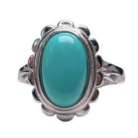 Beautiful 925 Silver Inlay Turquoise Ring