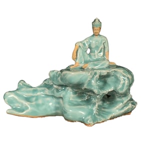Chinese Longquan Kiln Arhat Statue