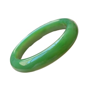 Inside Diameter 54mm Superb Chinese Green Hetian Jade Bracelet