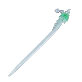 Exquisite Jadeite Carved Phoenix Hair Decoration