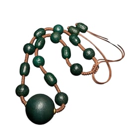Vintage Green Agae Beads Pendant