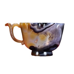 Chinese Agate Carved Wine Cup