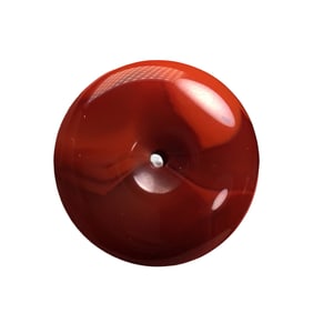 Chinese Nanhong Agate Carved Lucky Pendant