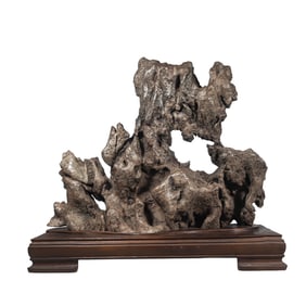 Vintage Taihu Stone Mountain Shape Statue