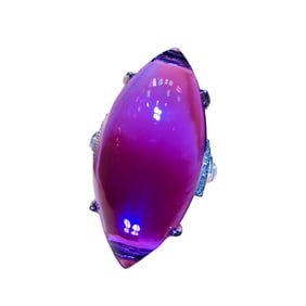 Beautiful 925 Silver Inlay Amethyst Ring