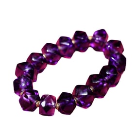Hand Woven Beautiful Amethyst Beads Bracele