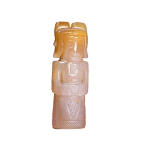 Chinese Agate Carved Figure Pendant