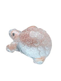 Beautiful White Crystal Carved Long Life Turtle Statue