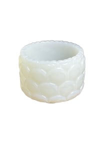Superb Chinese Hetian Jade Carved Lotus Flower Wine Cup