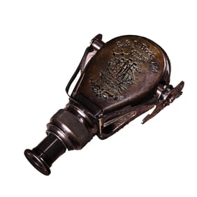 Vintage Copper Telescope w Wood Box