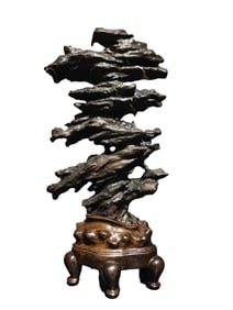 Vintage Lingbi Stone Mountain Shape Statue