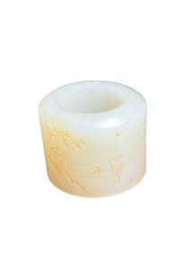 Inside Diameter 22.5 MM Chinese Hetian Jade Thumb Ring