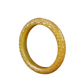 Inside Diameter 60mm Vintage Chinese Hetian Jade Bracelet