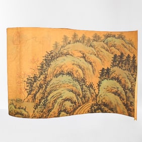 Vintage Chinese Watercolour On Xuan Paper Painting - Wang Meng Bai (1888-1934) w Lacquerware Box