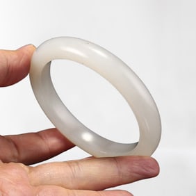 Inside Diameter 57.5mm Chinese Natural Hetian Jade Bracelet