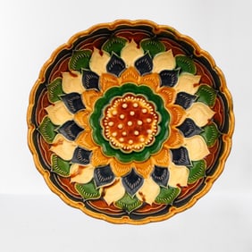 Chinese Tang San Cai Porcelain Plate