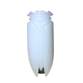 Chinese Hetian Jade Carved Fortune Cicada Pendant