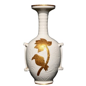 Chinese White Glaze Ding Kiln Porcelain Vase
