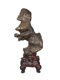 Vintage Lingbi Stone Mountain Shape Statue