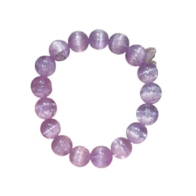 Hand Carved Exquisite Lithium Violet Beads Bracelet